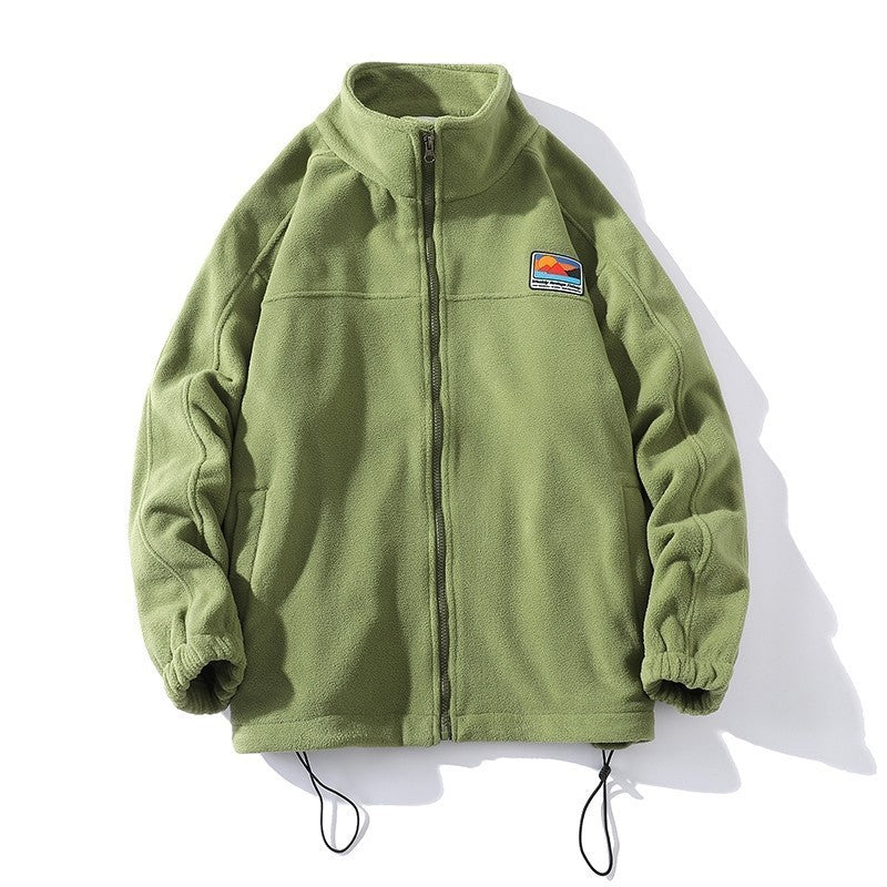 Herren Fleecejacke mit hohem Kragen und praktischen Taschen Echoarchiv