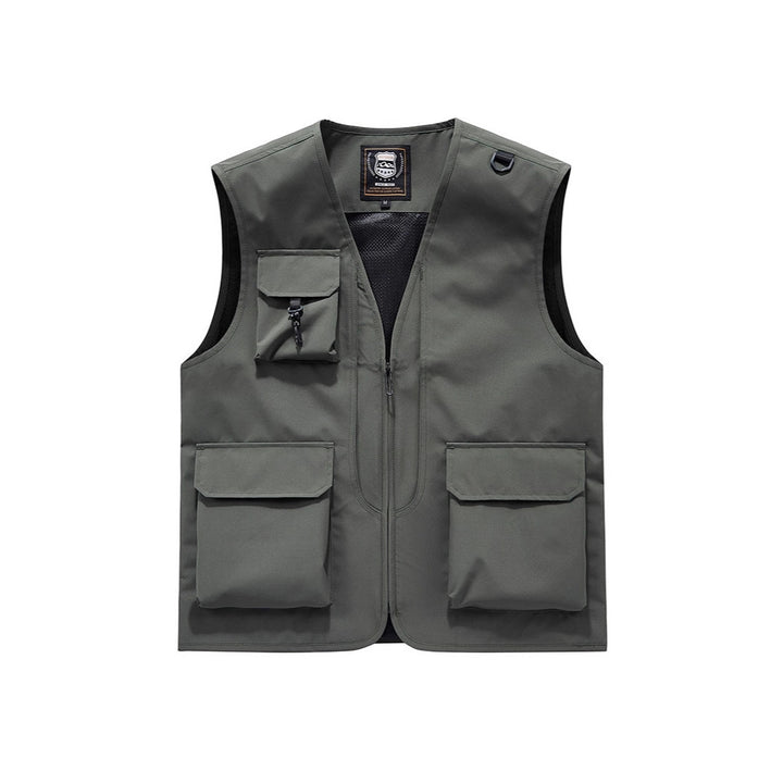Herren Sichtbare Multifunktionale Utility-Weste mit Mesh‑Futter, Mehrfachtaschen und D‑Ring Echoarchiv