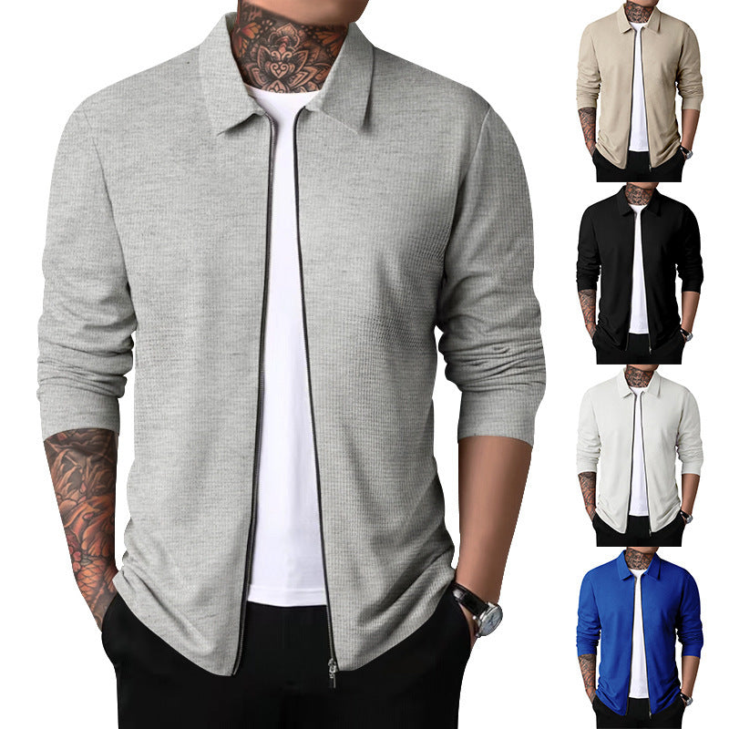 Herren modischer und leichter Zip-Pullover Echoarchiv