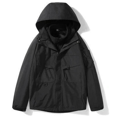 Herren Kapuzen-Fieldjacke mit integrierter Therm-Innenjacke und Mehrzwecktaschen – Taviero