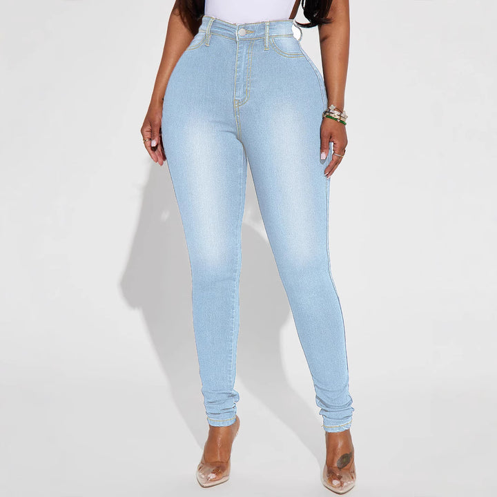 Damen High-Waist Skinny-Jeans mit formendem Stretch und schmalem Bein Echo Archiv