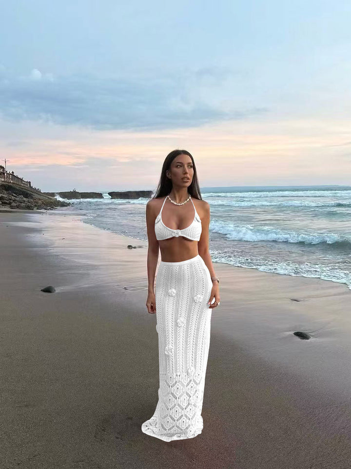 Damen Häkel-Strandkleid mit Kapuzenshirt Echo Archiv