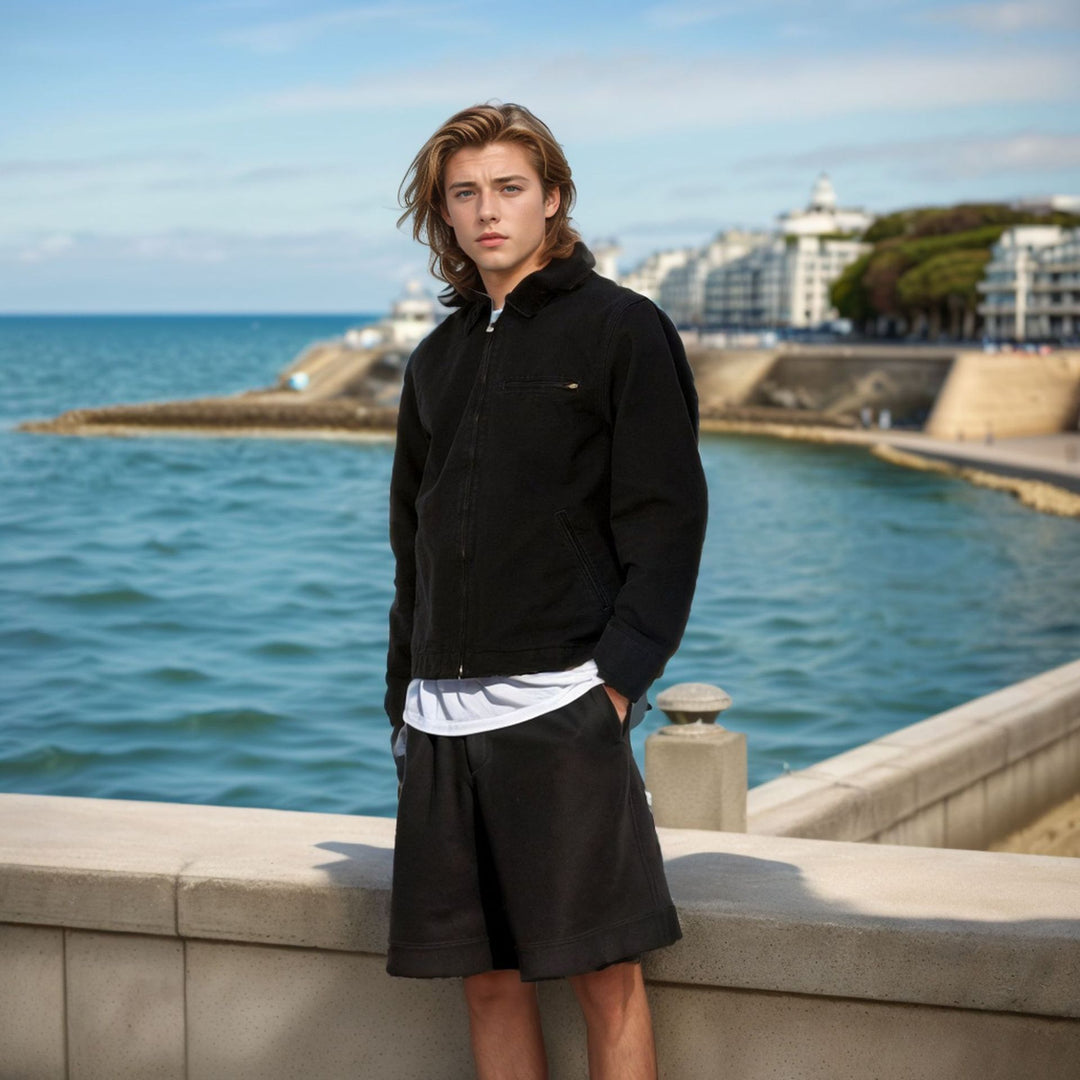 Herren lässige Übergangsjacke mit praktischen Taschen Echoarchiv