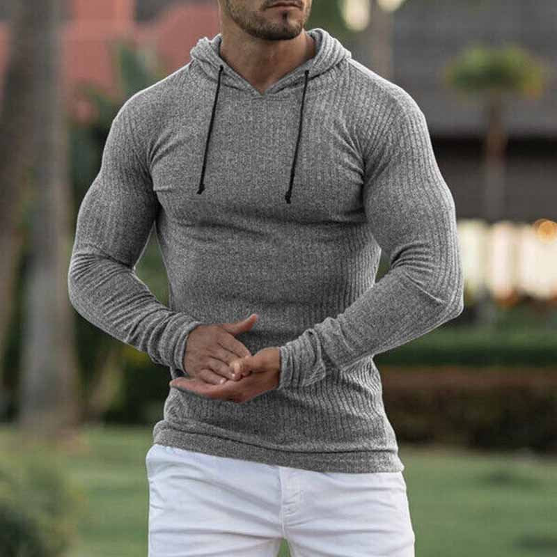 Herren Hoodie mit Rippstruktur und weitem Schnitt Echoarchiv