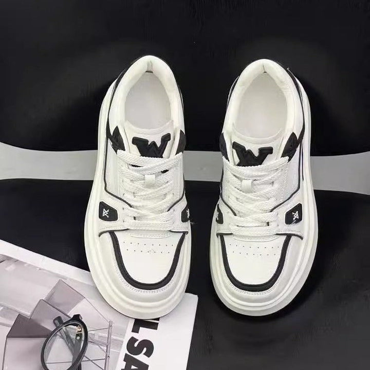 Damen sportive Sneakers mit doppelter Sohle und Kontrastnähten Echo Archiv