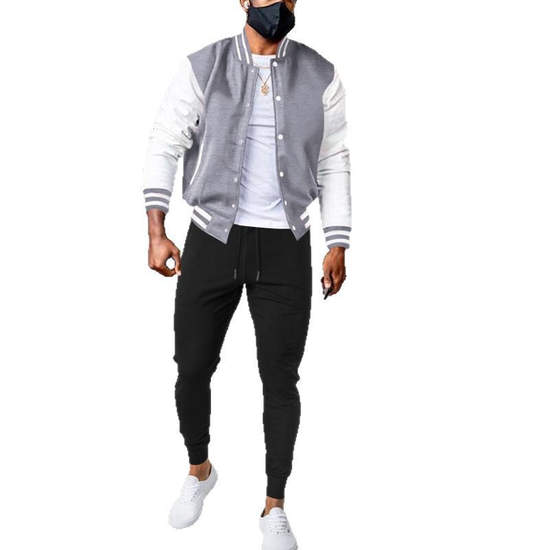 Herren Sportliche Collegejacke mit modernen Kontrastelementen Echoarchiv