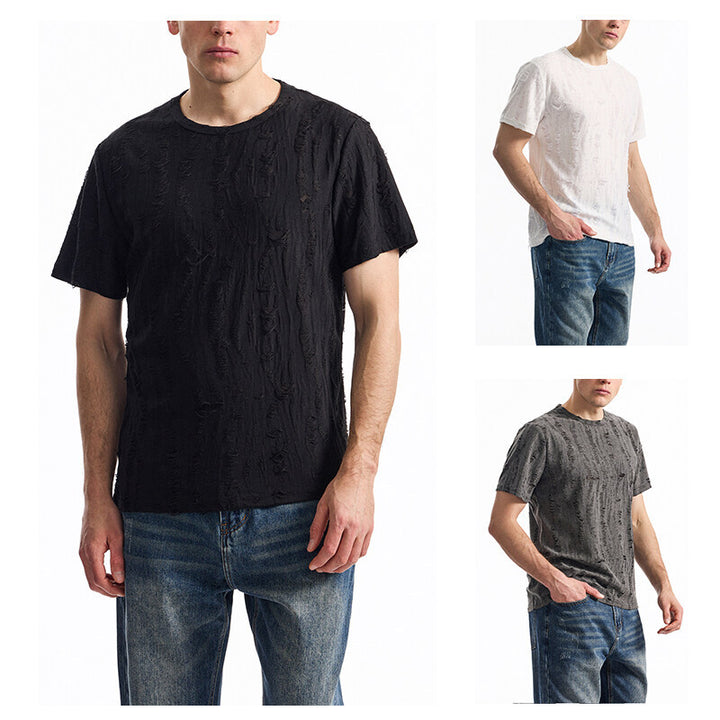 Herren T-Shirt mit modischem Strukturdesign und lässigem Vintage-Look Echoarchiv