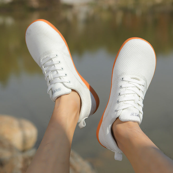 Damen nan federleichter Strick-Sneaker mit nahtlosem Maschenobermaterial, luftdurchlässiger Struktur und flexibler Mikrozellen-Laufsohle Echo Archiv