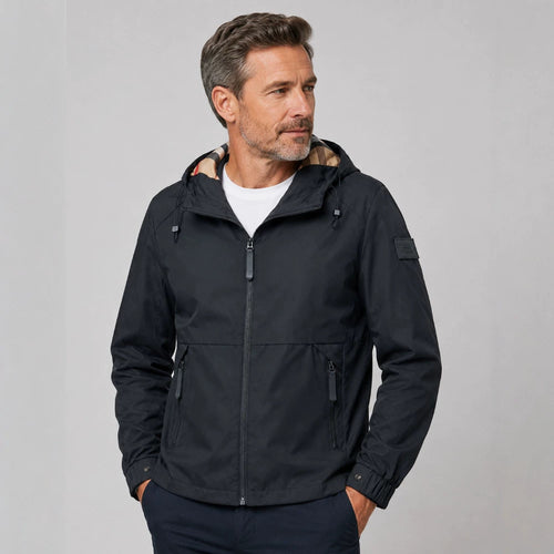 Herren Wasserfeste Übergangsjacke mit verstellbarem Kapuzenverschluss Echo Archiv