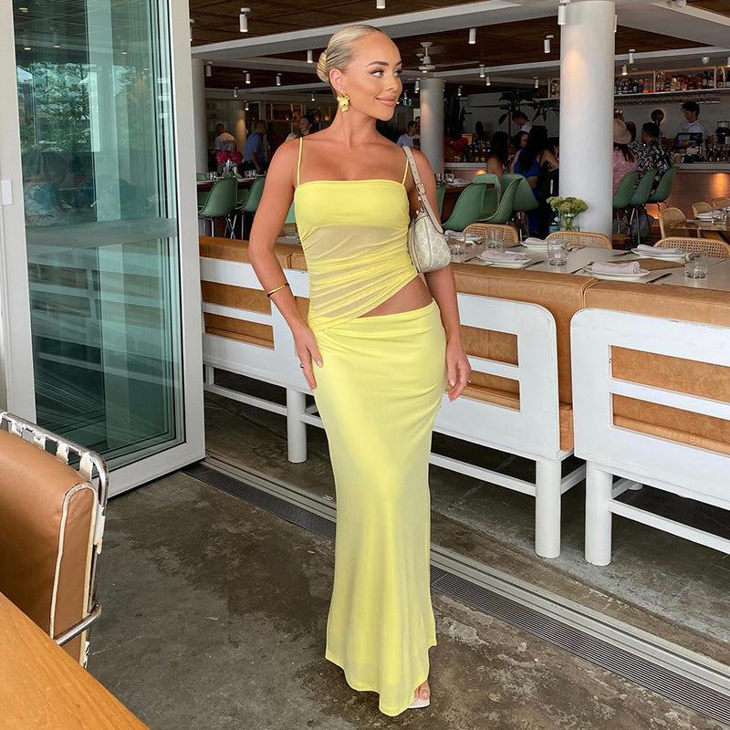 Damen Maxikleid mit ansprechendem Wickeldesign und eleganten Cut-Outs Echo Archiv
