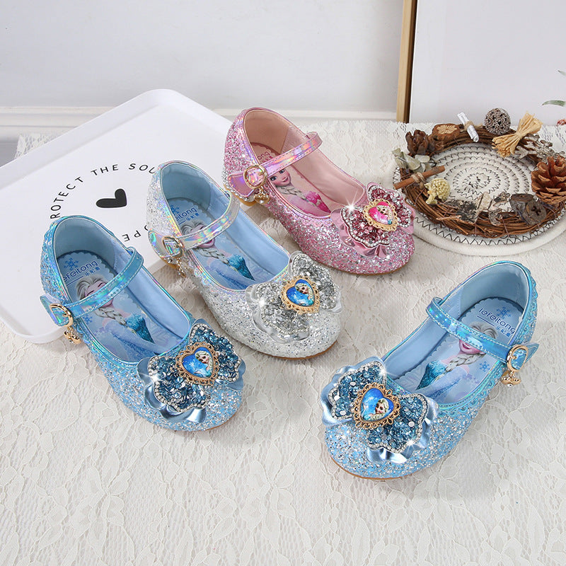 Mädchen Festliche Glitzer Ballerinas mit Blumenapplikation Echo Archiv