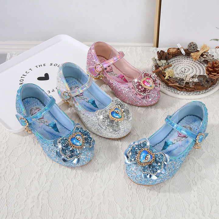 Mädchen Festliche Glitzer Ballerinas mit Blumenapplikation Echo Archiv