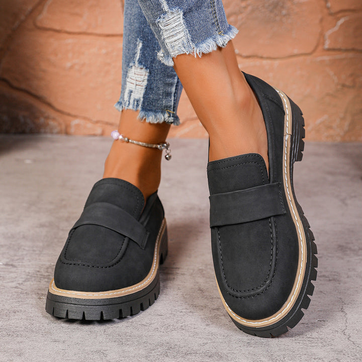Damen Chunky Loafer mit profilierter Lug-Sohle und Velours‑Optik Echo Archiv