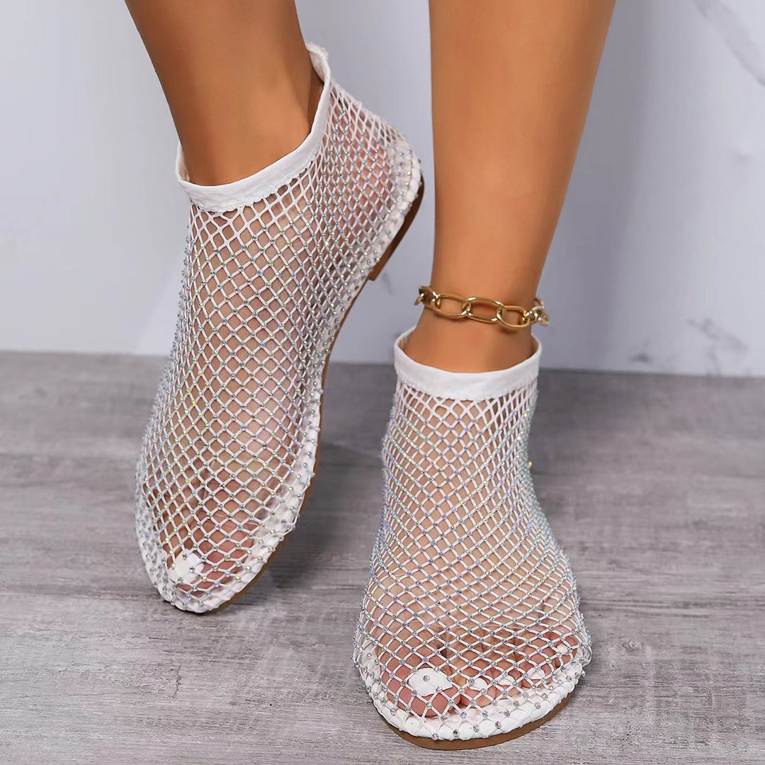 Damen Mesh-Booties mit Strassbesetztem NetzgewEcho Archive und elastischem Schaft Echo Archiv