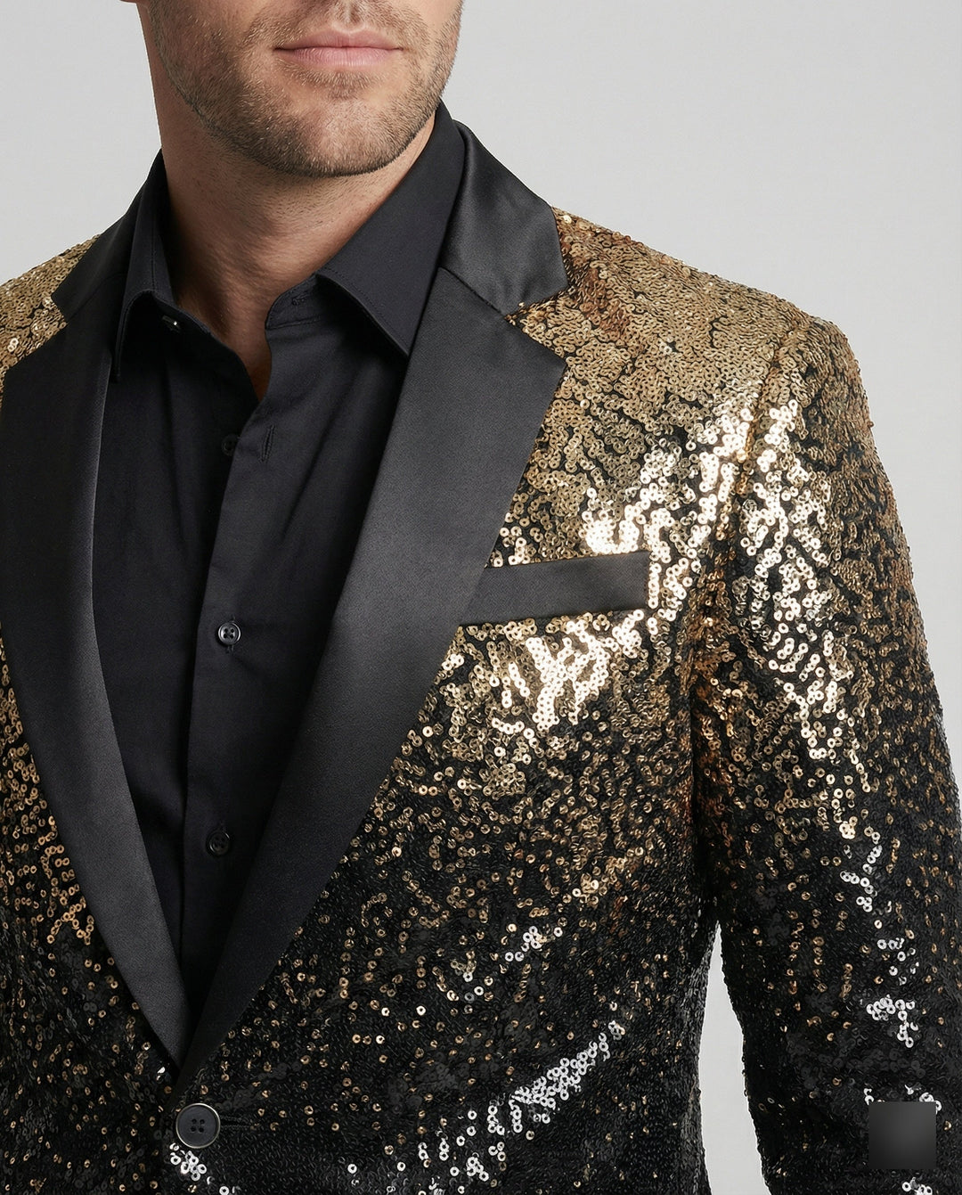 Herren glamouröser Pailletten Blazer Echoarchiv