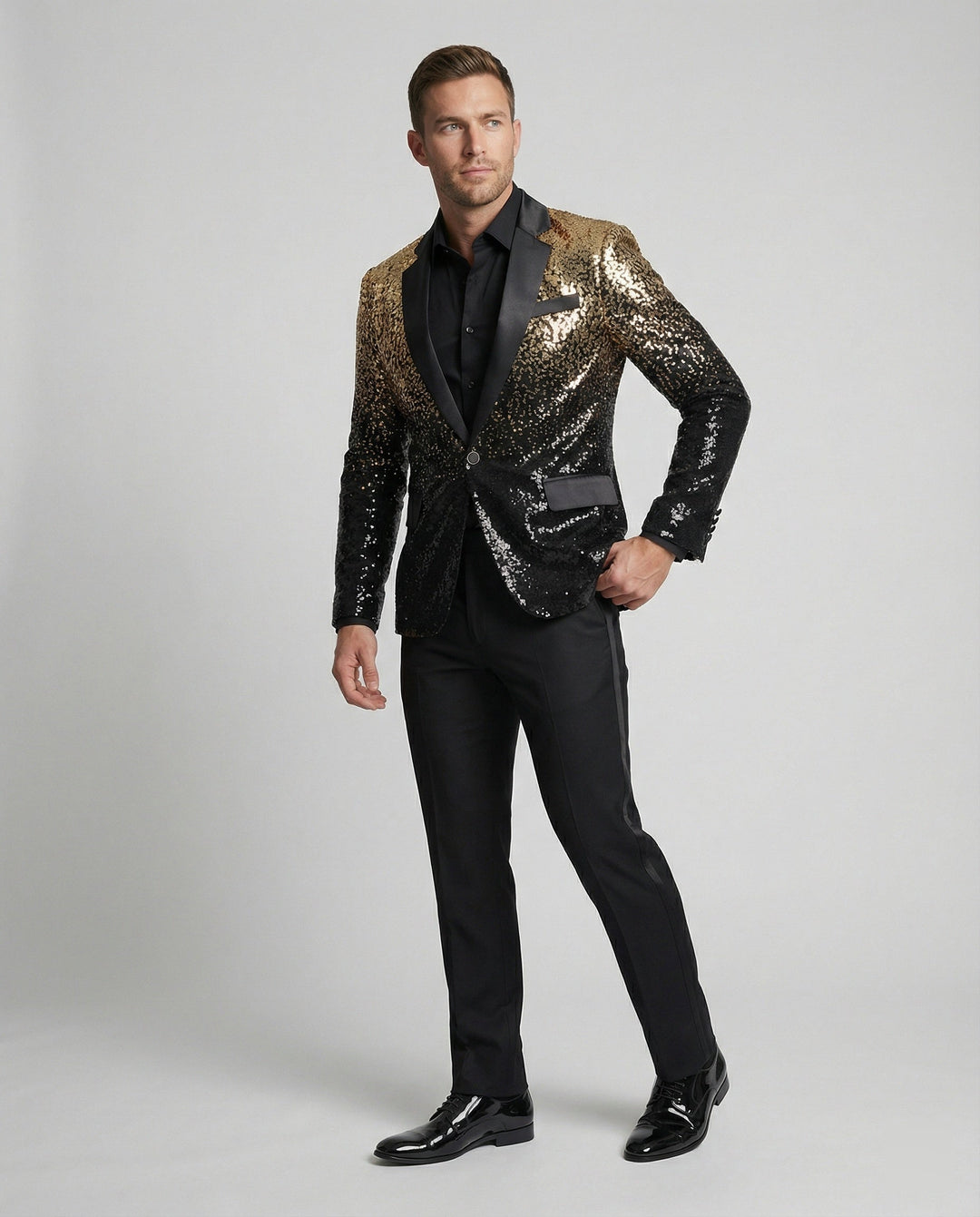 Herren glamouröser Pailletten Blazer Echoarchiv