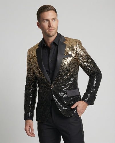 Herren glamouröser Pailletten Blazer Echoarchiv