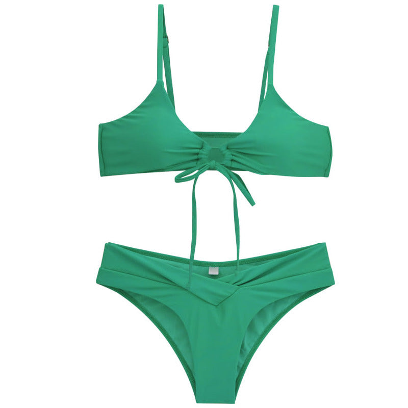 Damen Bikini-Set mit verstellbarem Oberteil und modischem Wickeldesign Echo Archiv