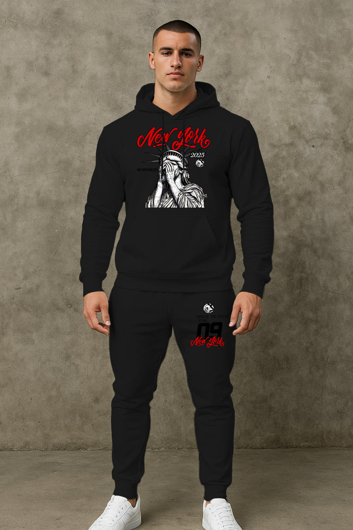 Herren lässiger Kapuzenpullover mit Hosen Echoarchiv
