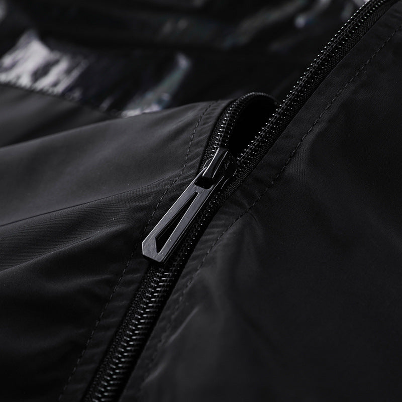 Herren Modische Übergangsjacke mit hochglänzendem Obermaterial Echo Archiv