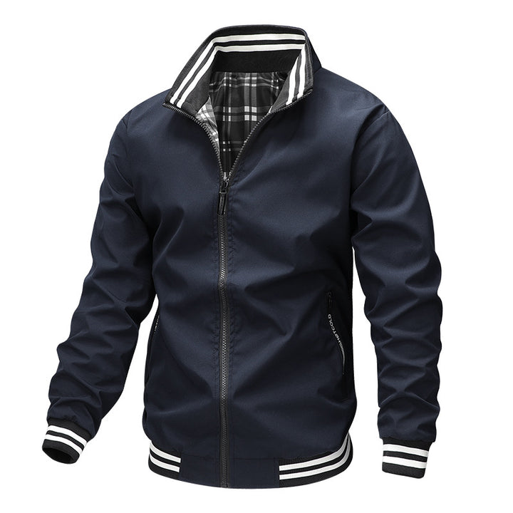 Herren Modische Bomberjacke mit Karomuster – Brevano