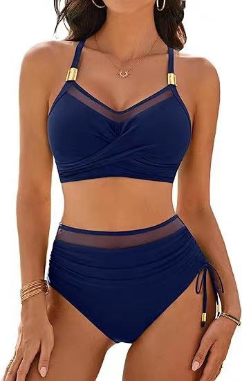 Damen Hochwertiges Bikini-Set mit transparenten Akzenten und modischem Wickeldesign Echo Archiv