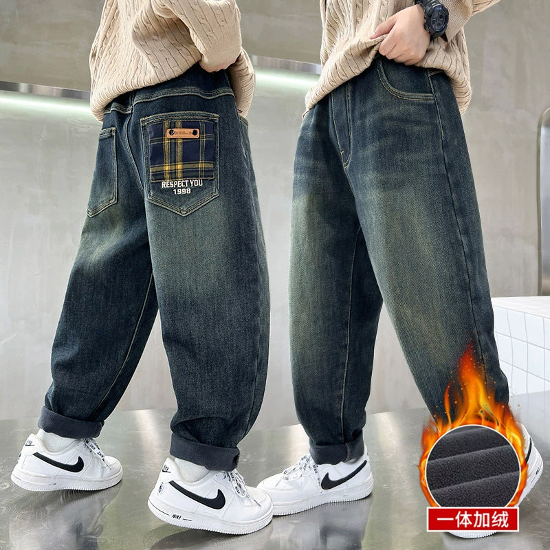 Herren baggy Jeans mit kreativen Taschen Echo Archiv