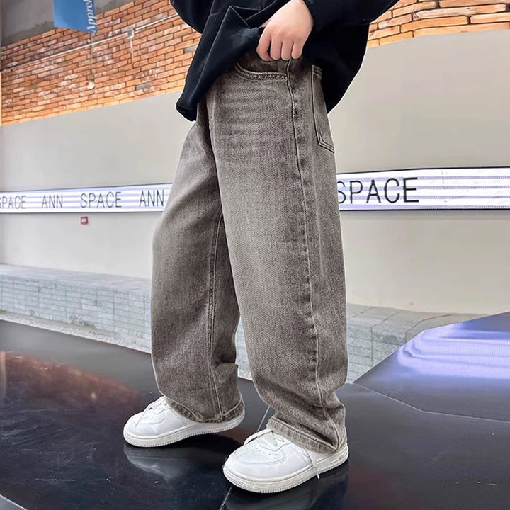 Damen weite Jeanshose mit elastischem Bund und modischem Schnitt Echo Archiv