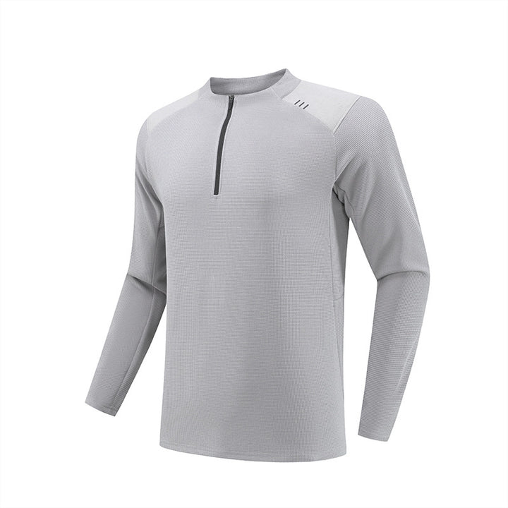 Herren sportliches Langarmshirt mit Belüftungsreißverschluss Echoarchiv