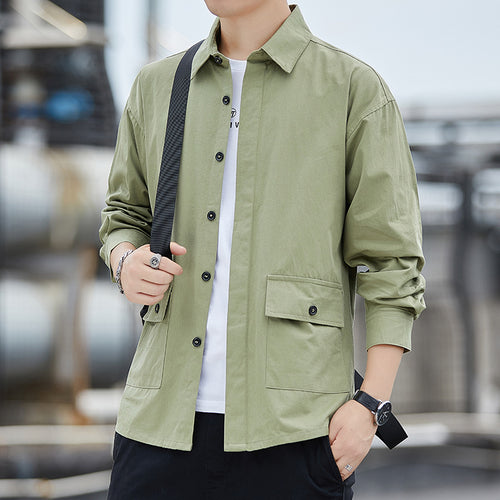Herren lässige Utility-Jacke mit funktionalen Taschen und modernem Schnitt Echoarchiv