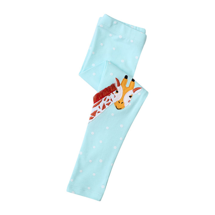Mädchen Leggings mit entzückender Giraffen- und Regenbogenapplikation Echo Archiv