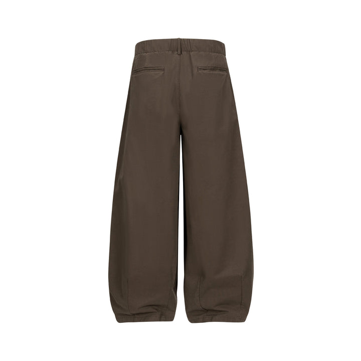 Damen Weite Culotte-Hose mit hoher Taille, Bundfalten und elastischem Knöchelabschluss Echoarchiv