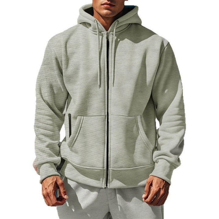 Herren funktionale Kapuzenjacke mit hochschließendem Reißverschluss und praktischen Taschen Echoarchiv