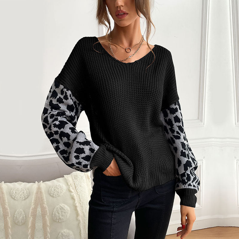 Damen Stylish Rippstrickpullover mit Karomuster Echo Archiv