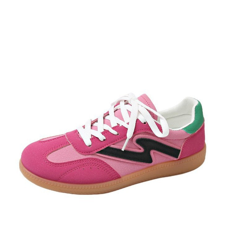 Damen Retro‑Sneaker mit Gumsohle, Kontraststreifen und gepolstertem Komfortfußbett – Névara