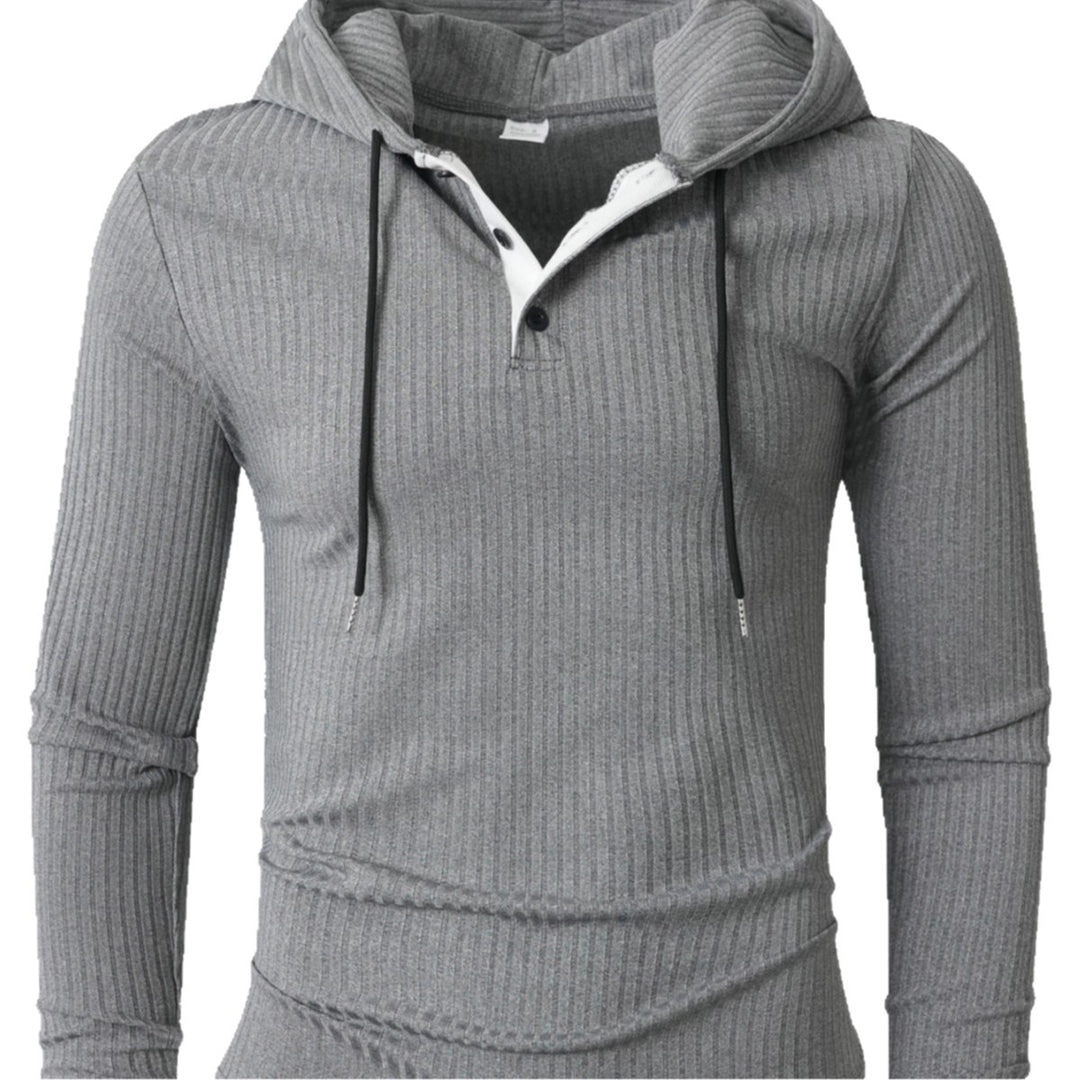 Herren Sportlicher Langarm-Hoodie mit strukturierter Oberfläche Echoarchiv