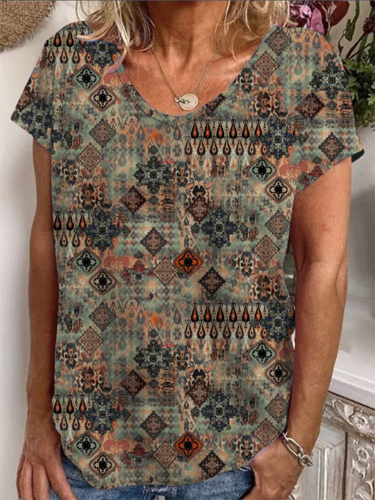 Damen T-Shirt mit einzigartigem Mandala-Design Echo Archiv