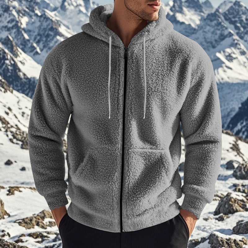 Herren Fleece Kapuzenjacke mit praktischen Taschen und modernem Schnitt Echoarchiv