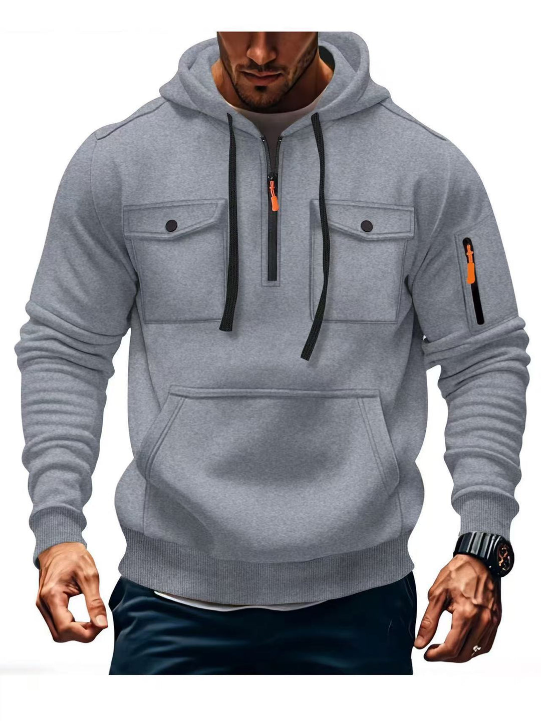 Herren Funktions Hoodie mit praktischen Taschen Echoarchiv