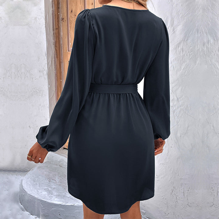 Damen Elegantes Wickelkleid mit schickem Gürtel Echo Archiv