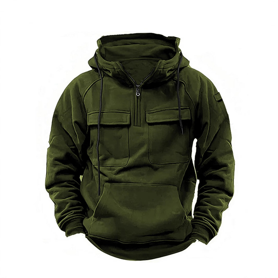 Herren Outdoor-Pullover mit praktischen Taschen und hohem Kragen Echoarchiv