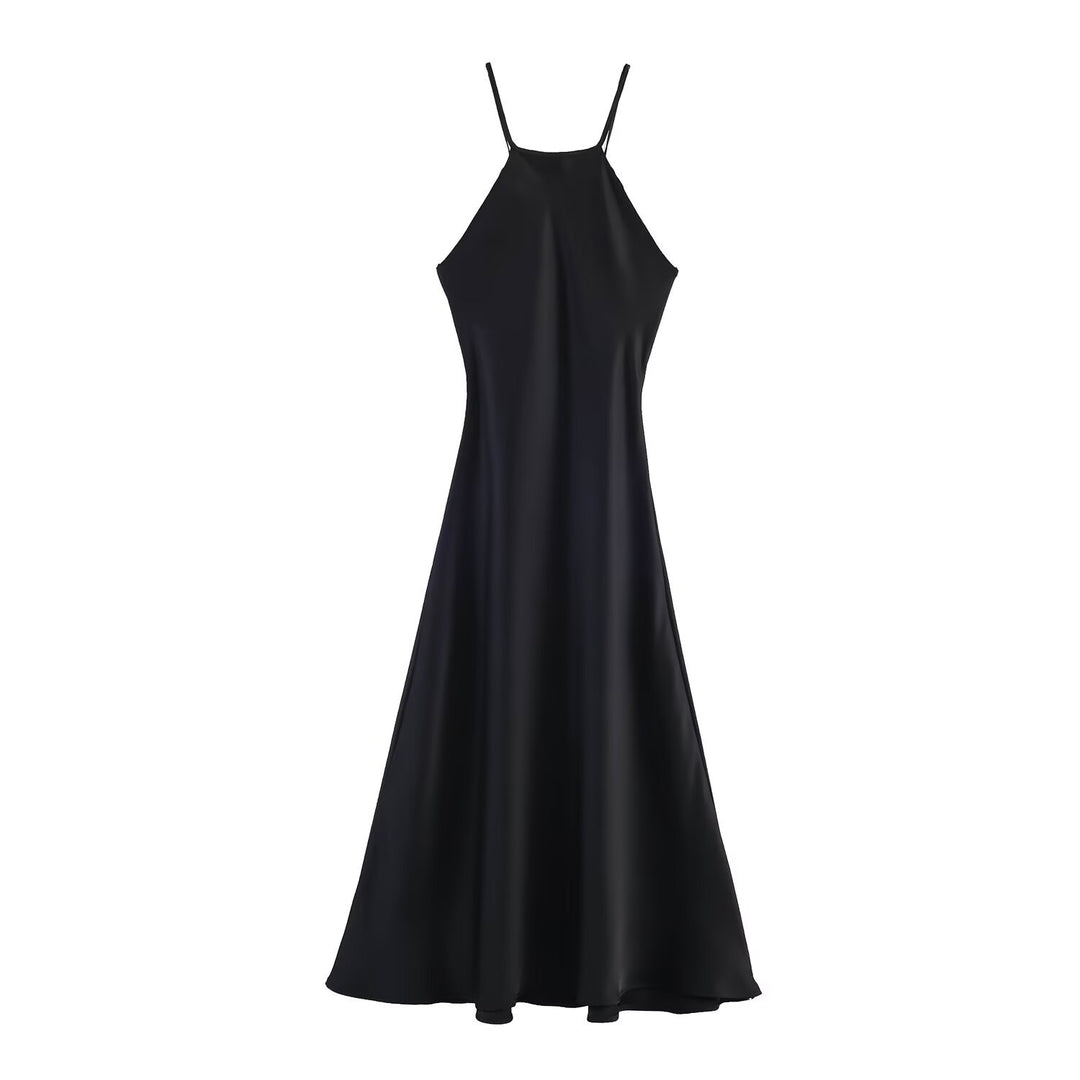 Damen Maxikleid mit elegantem Halterneck und schwingendem Saum Echo Archiv