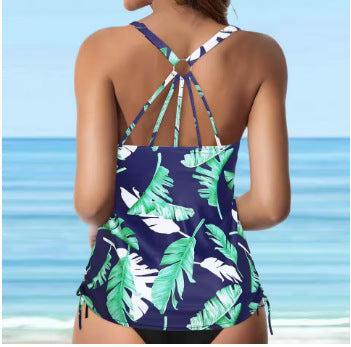 Damen lässiges Tankini-Oberteil mit Schnürung Echo Archiv