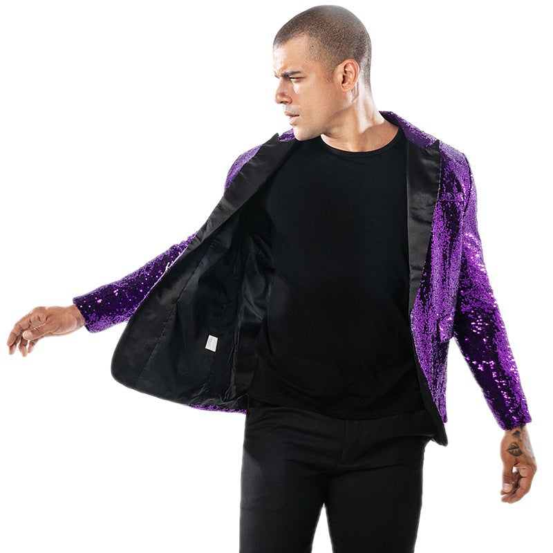 Herren Glitzernder Festtagsblazer mit elegantem Schnitt Echoarchiv