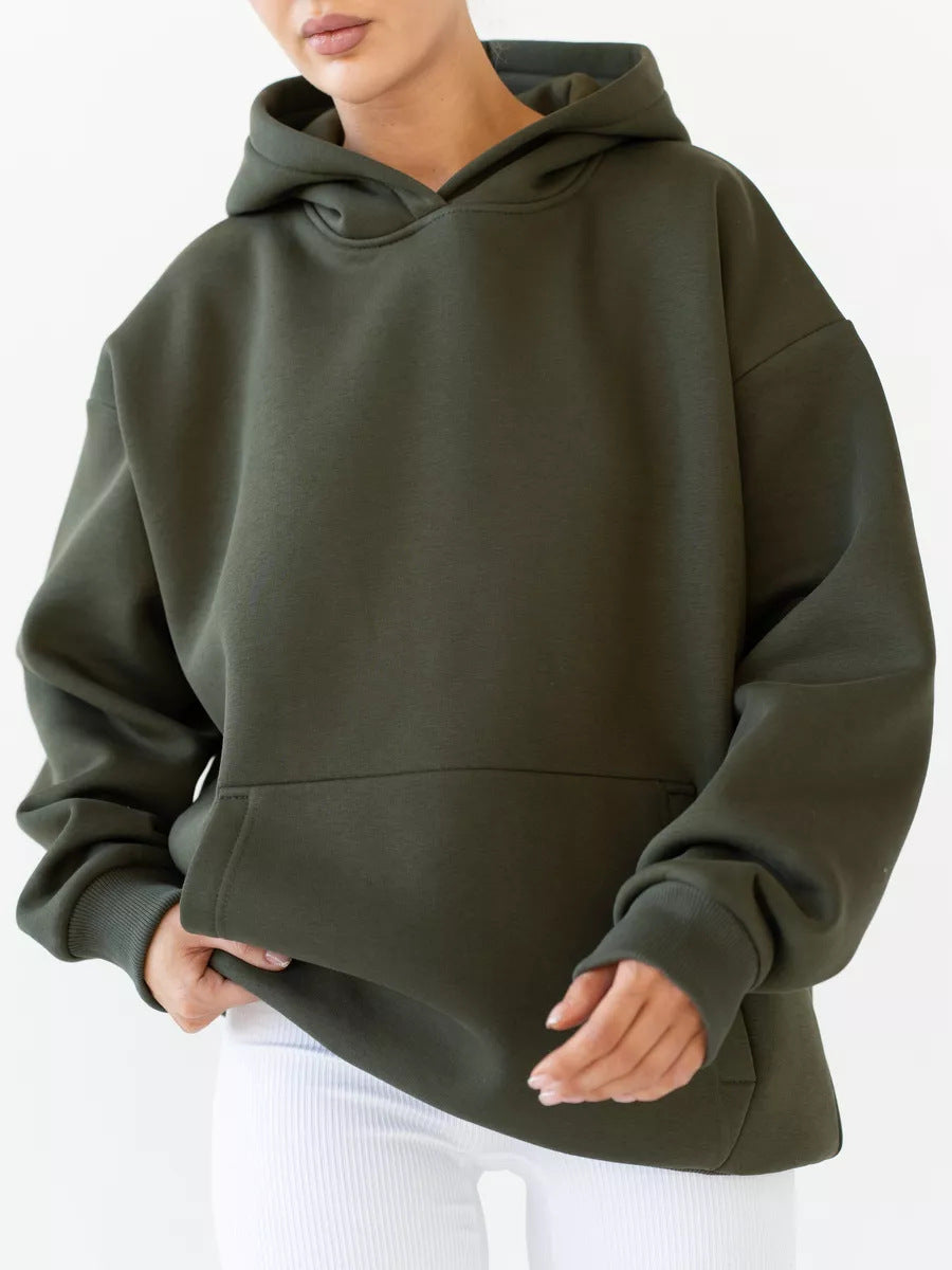 Damen nan oversized Kapuzenpullover mit Kängurutasche und dropped-shoulder Schnitt Echo Archiv