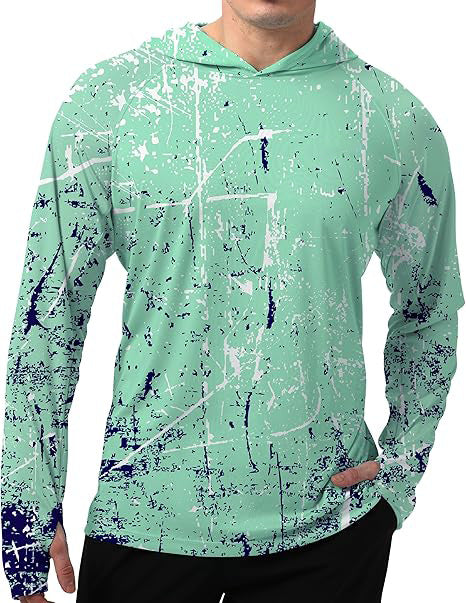 Herren Sportlicher Kapuzenpullover mit abstraktem Druck – Cavarno