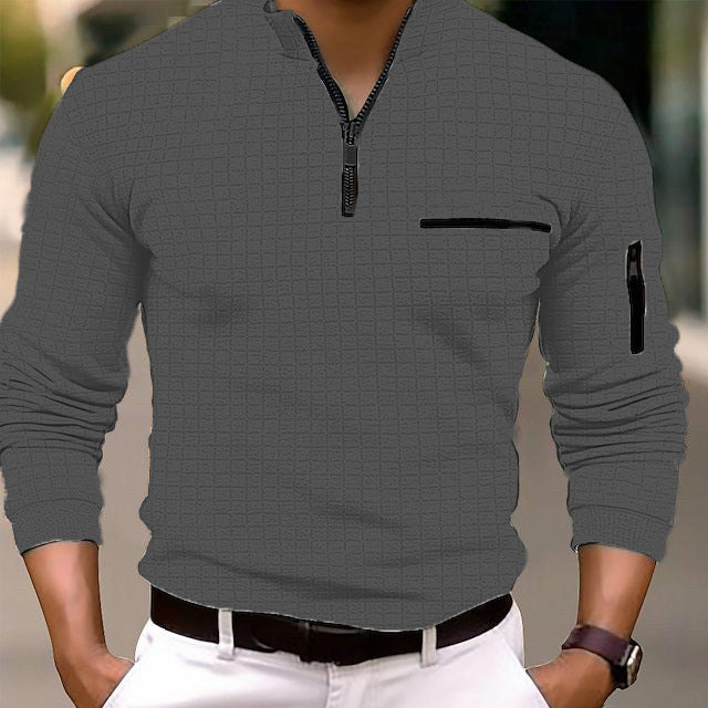 Herren Sportliches Sweatshirt mit modernem Reißverschluss und praktischen Taschen Echoarchiv