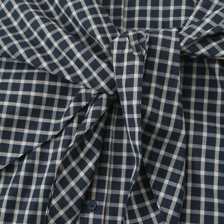 Damen Kariertes Hemdblusen-Shirt mit asymmetrischem Tuchdetail Echo Archiv
