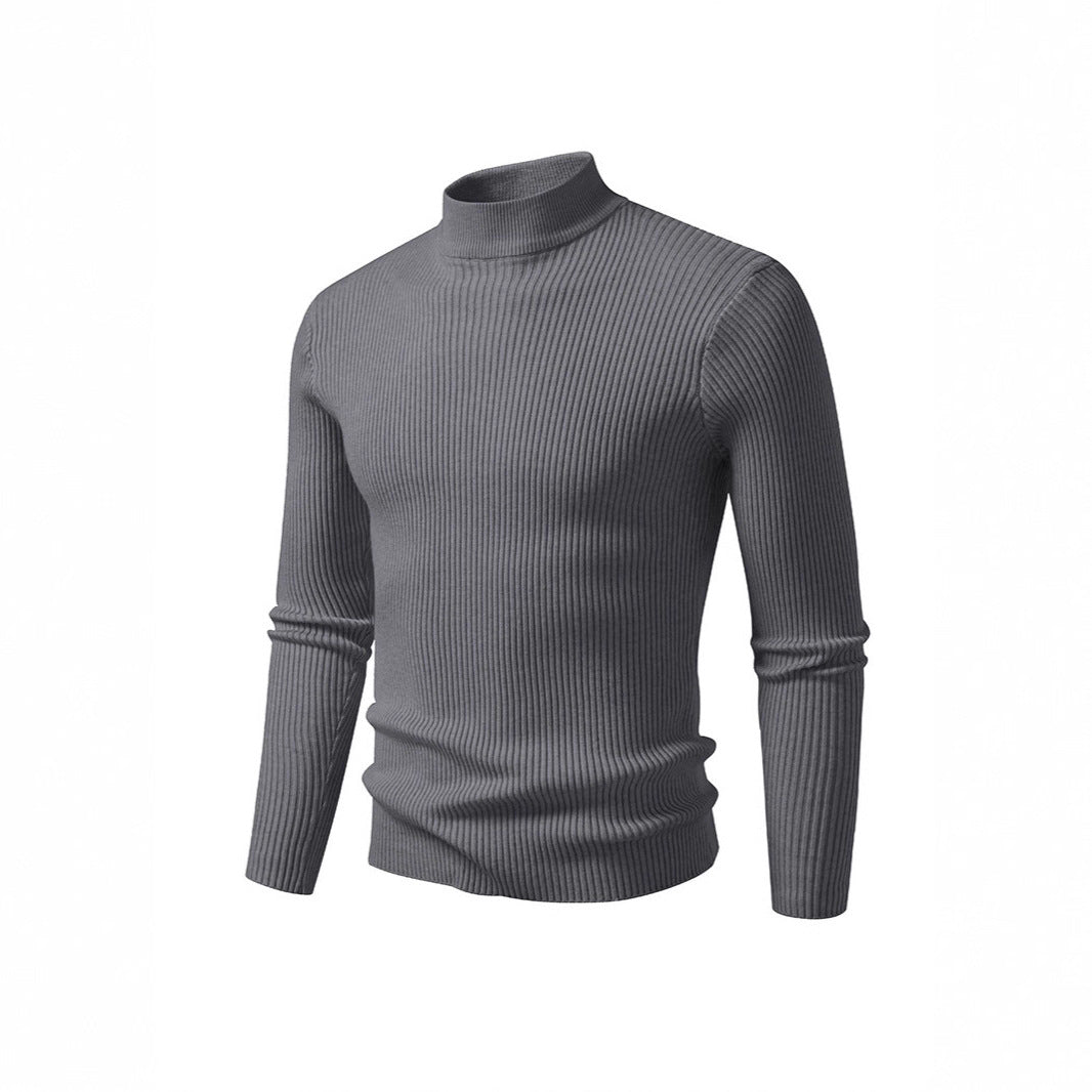 Herren Rollkragenpullover aus strukturiertem Strickmaterial Echoarchiv