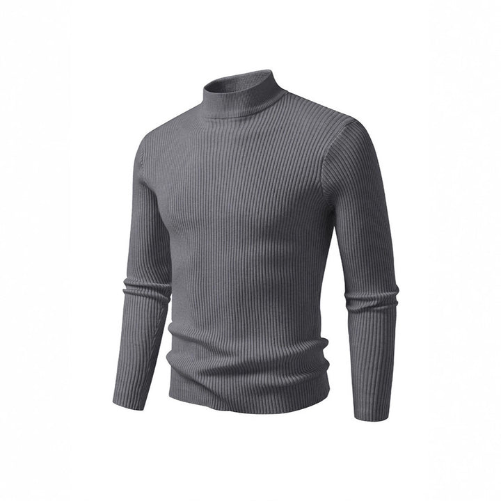 Herren Rollkragenpullover aus strukturiertem Strickmaterial Echoarchiv